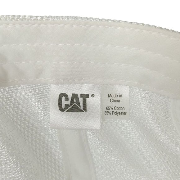 Caterpillar 3D Logo Mesh Strapback Cap Trucker Baseball Hat CAT Blue Red - Picture 12 of 12